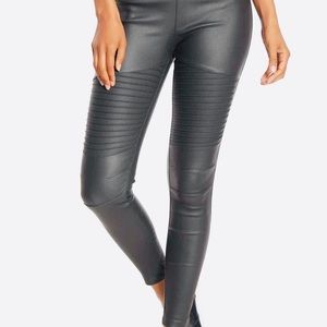 Coated High Waisted Moto Leggings NEW